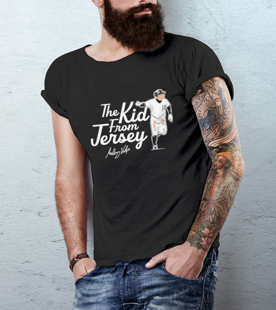 Anthony Volpe The Kid From Jersey Baseball Icon Signature T-Shirt