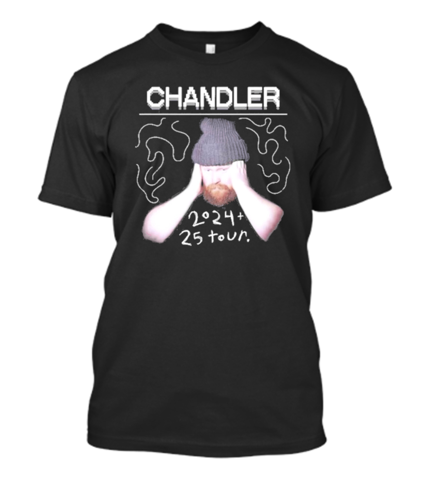 Chandler 2024 And 2025 Tour With Beanie And Artistic Swirls T-Shirt