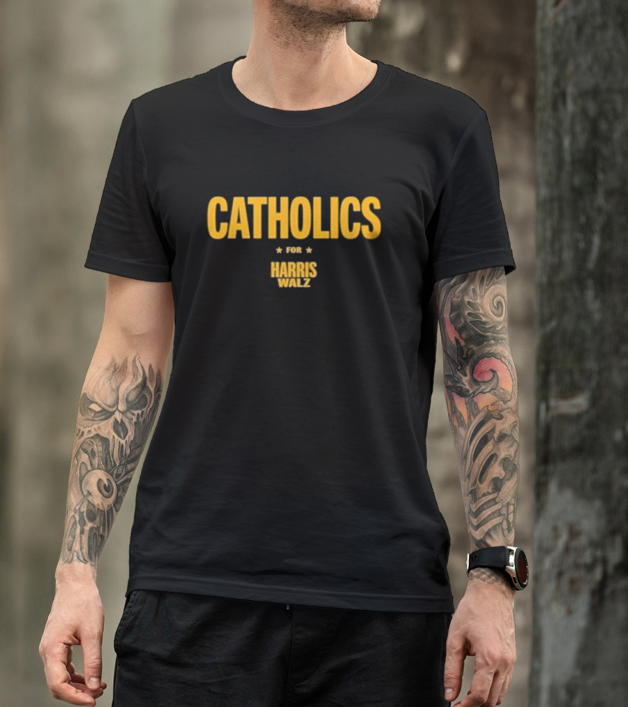 Catholics For Harris Walz T-Shirt