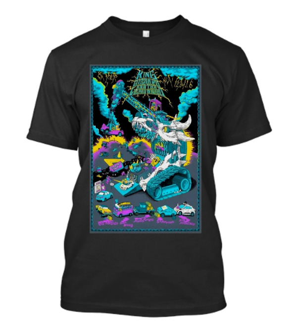 King Gizzard And The Lizard Wizard 2024 NA Tour Futuristic Monster Showdown San Francisco Denver Chicago Toronto Atlanta T-Shirt