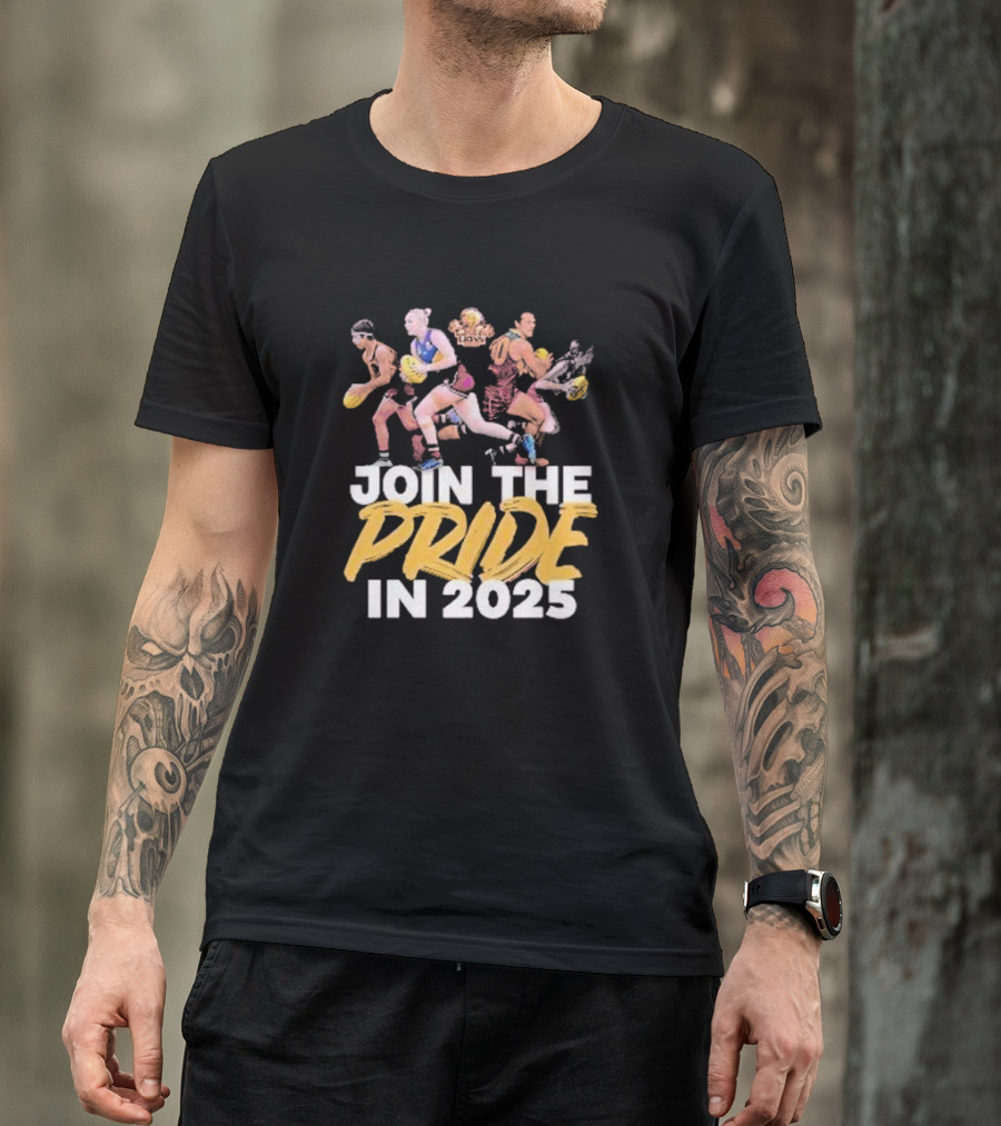 Brisbane Lions Women's Team Join The Pride In 2025 T-Shirt