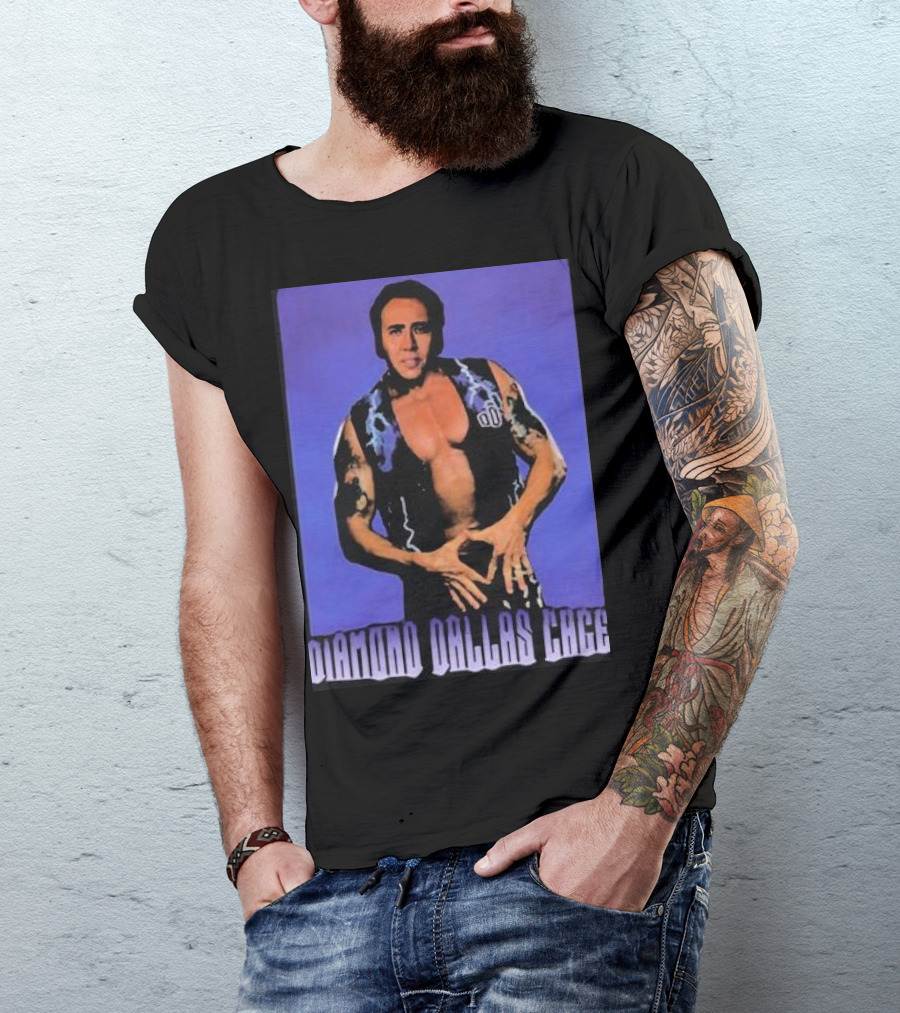Diamond Dallas Page Nicholas Cage Mashup Diamond Dallas Cage T-Shirt