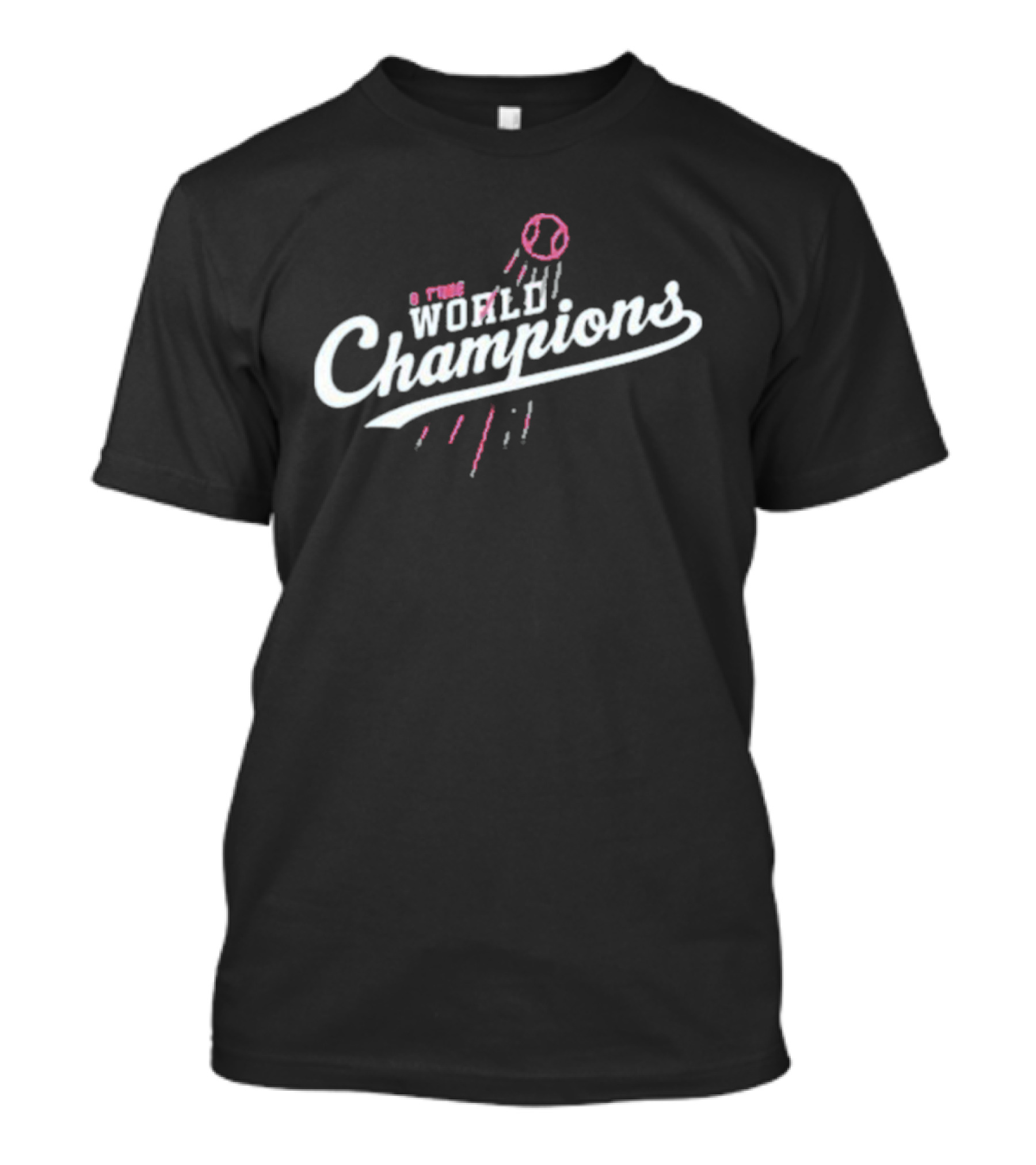 Dodgers 8 Time World Champions Baseball T-Shirt