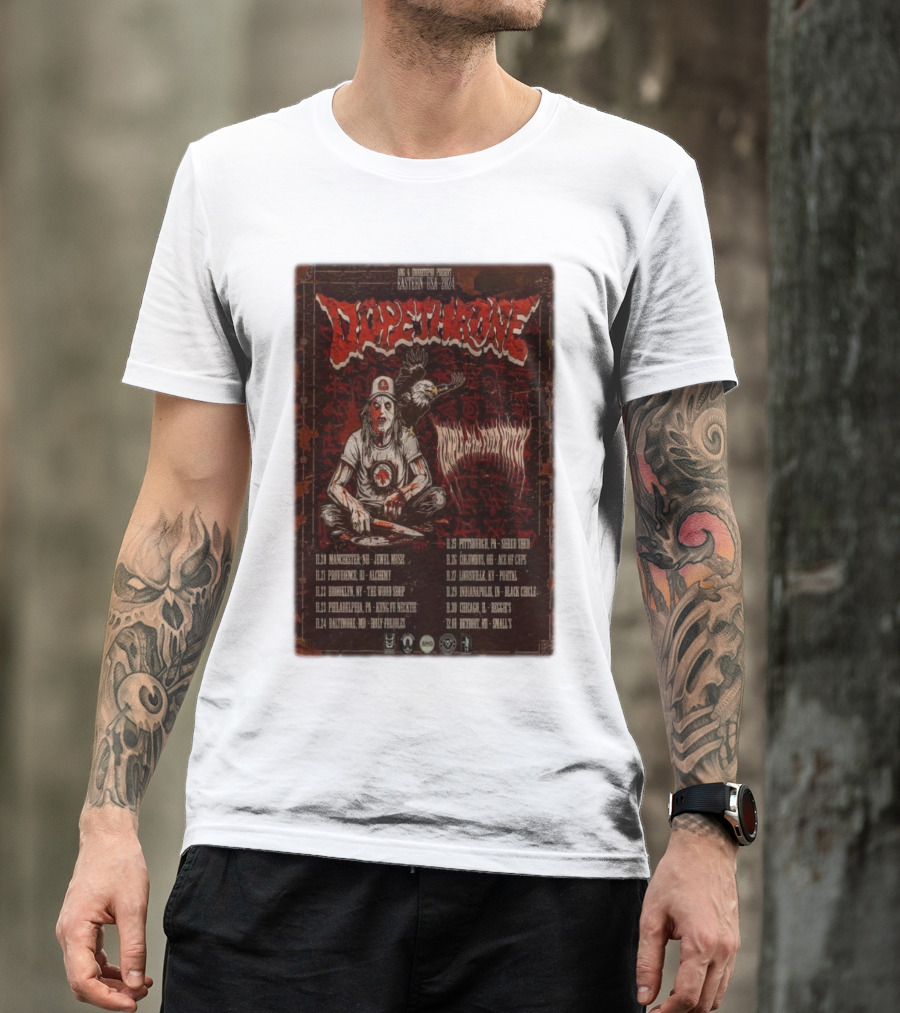 Dopethrone Eastern USA 2024 Tour With Special Guest Sons Of Otis Dates And Venues T-Shirt