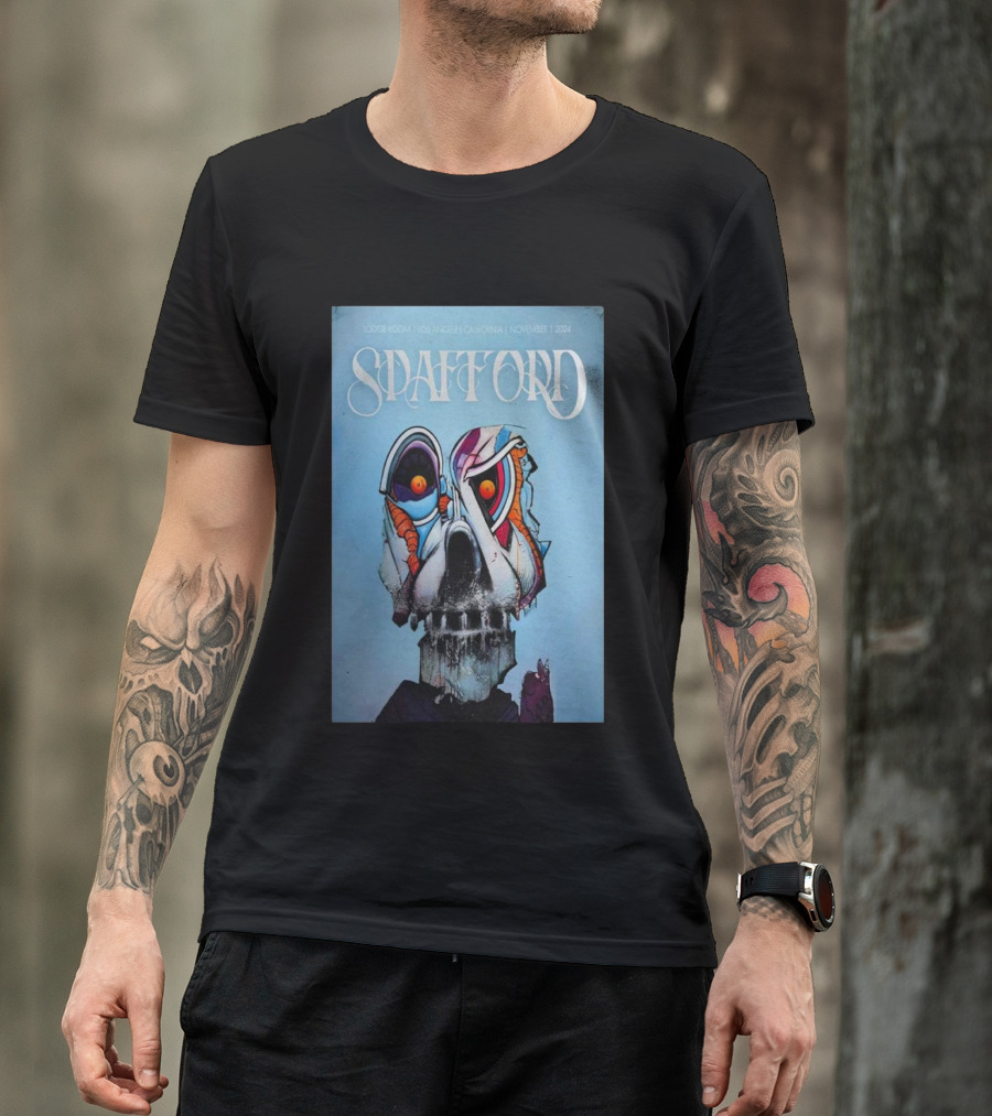 Spafford Lodge Room Los Angeles California November 1 2024 Surreal Skull T-Shirt