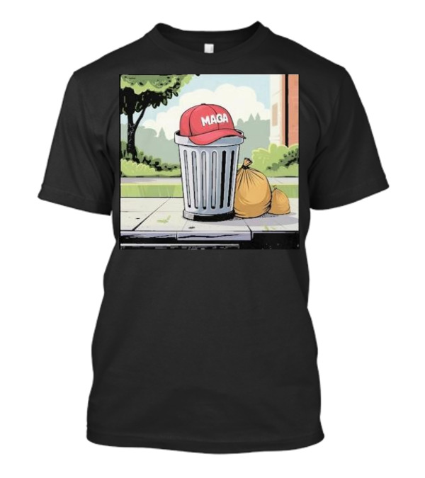 Team Garbage MAGA Trash Can Support Trump JD Vance Republicans 2024 Red Hat On Trash Can T-Shirt