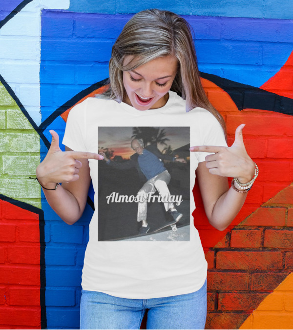 Almost Friday Larry David Skateboarding At Dusk T-Shirt
