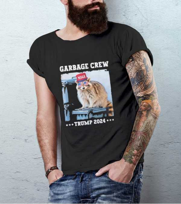Garbage Crew MAGA Raccoon Trump 2024 Republican T-Shirt