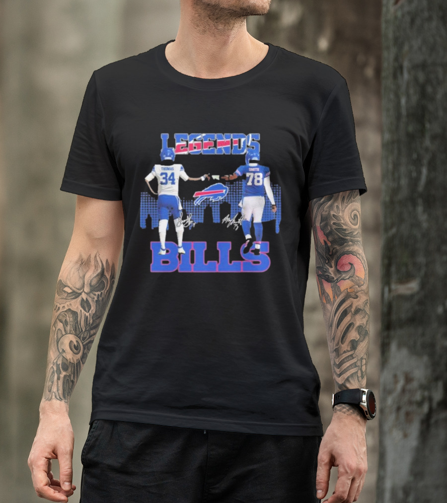 LEGENDS BILLS Thomas Smith 34 78 Buffalo Bills T-Shirt