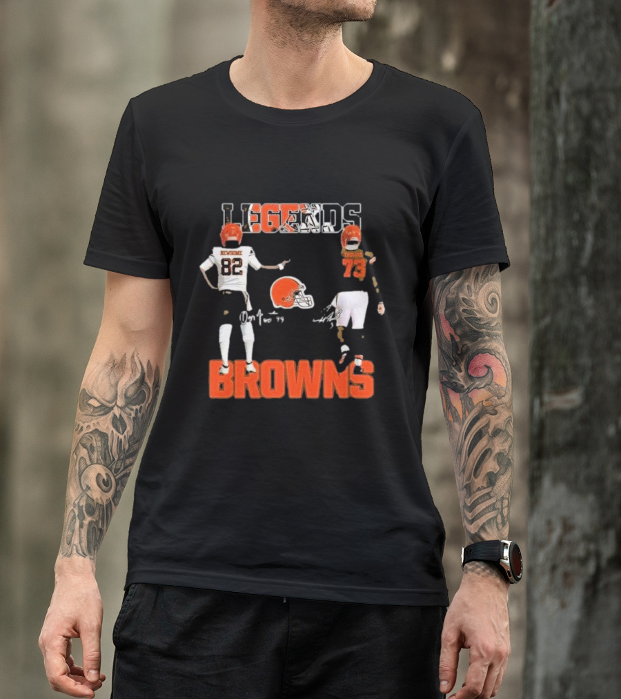 Cleveland Browns Legends Newsome Thomas 82 73 T-Shirt