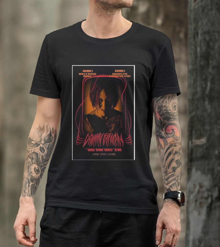 Danny Elfman November 3 Shoreline Amphitheatre Batman Beyond Johnny Jewel Desire Boingo T-Shirt