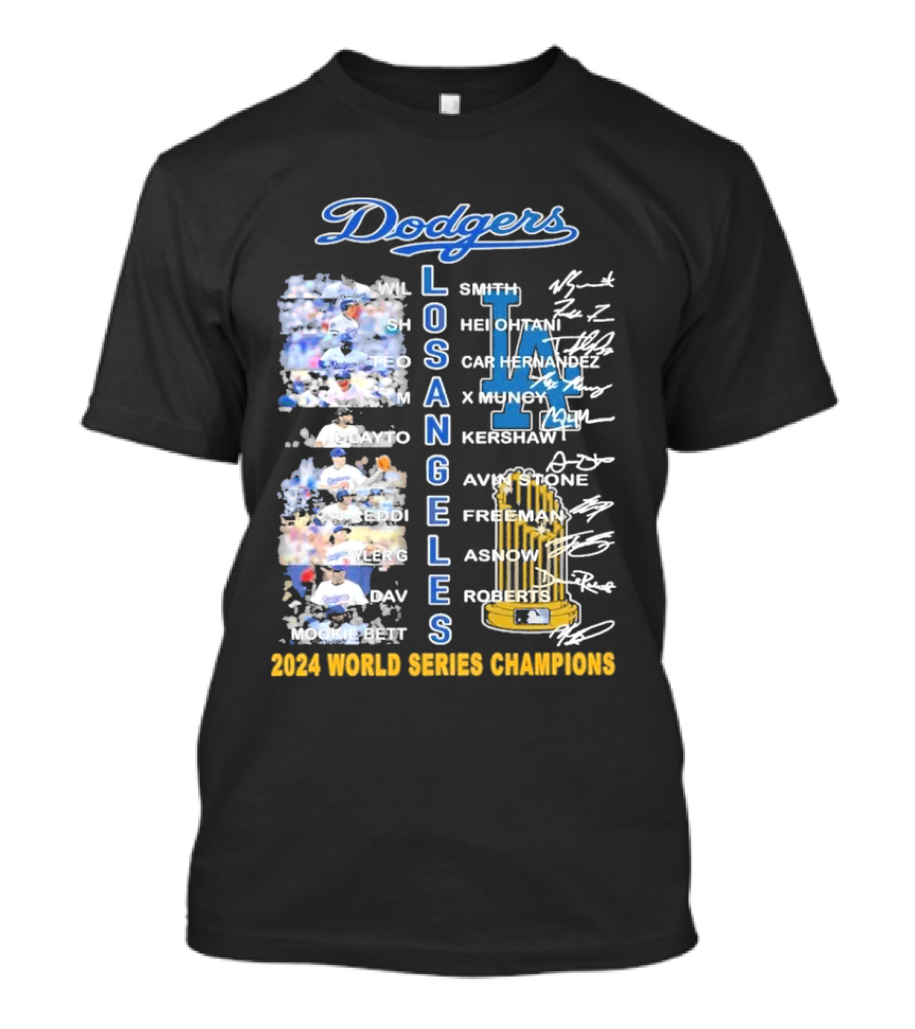 Los Angeles Dodgers 2024 World Series Champions Signature T-Shirt
