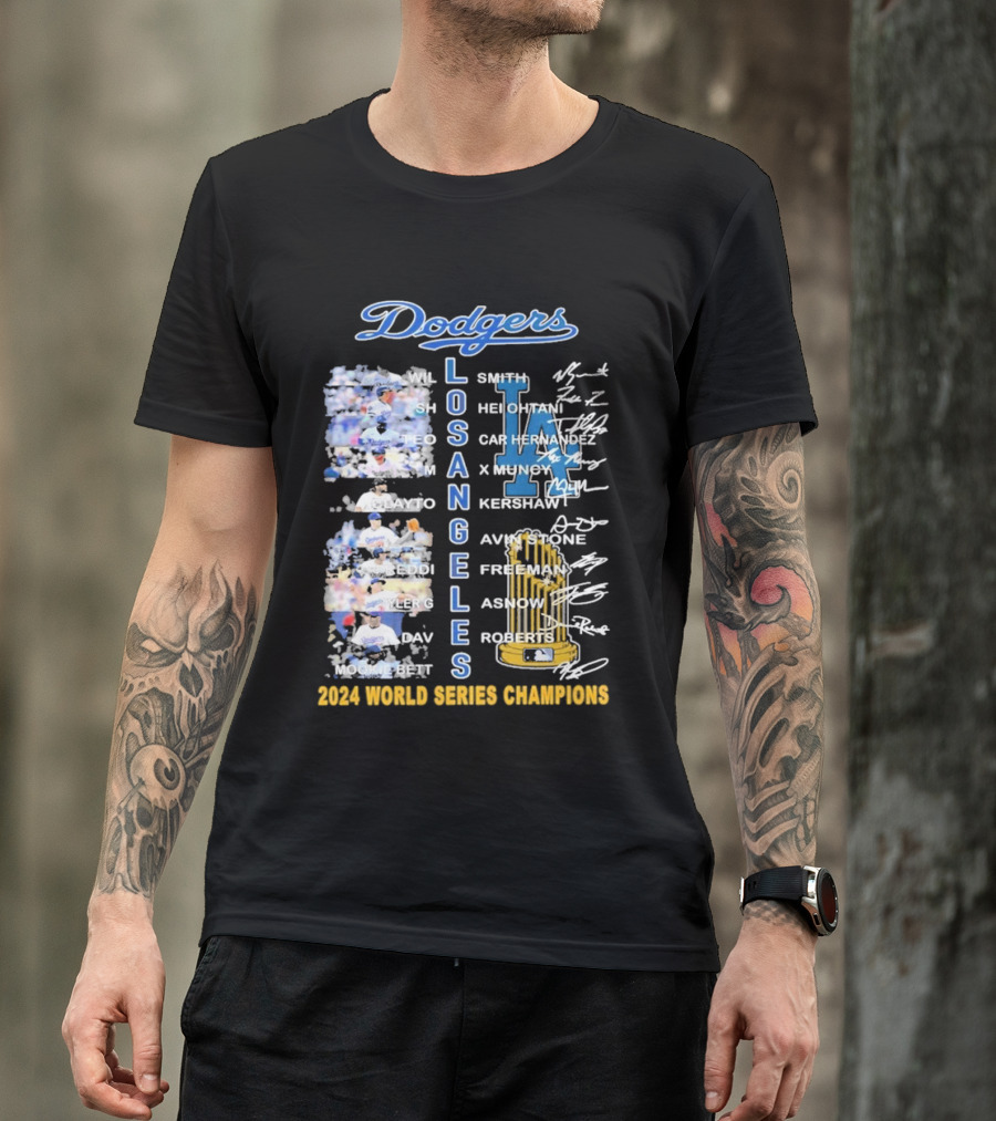 Los Angeles Dodgers 2024 World Series Champions Signature T-Shirt