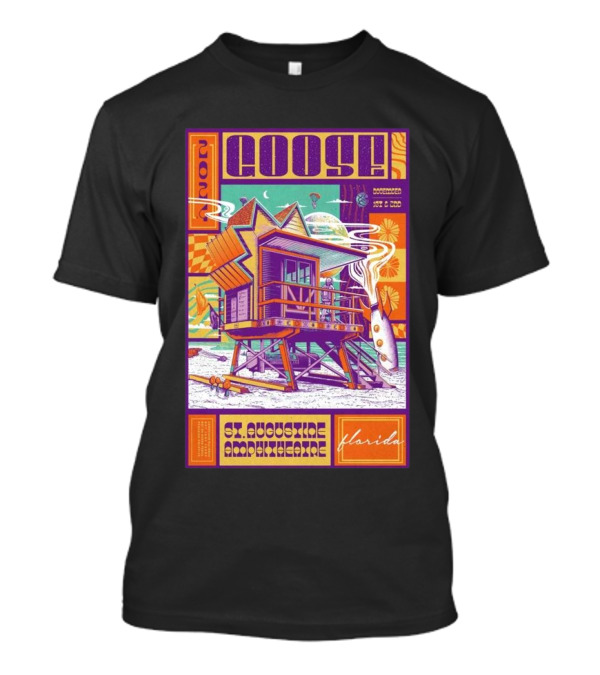 Goose Nov 1-2 2024 St Augustine Amphitheatre Florida Retro Beach House And Surfboard T-Shirt