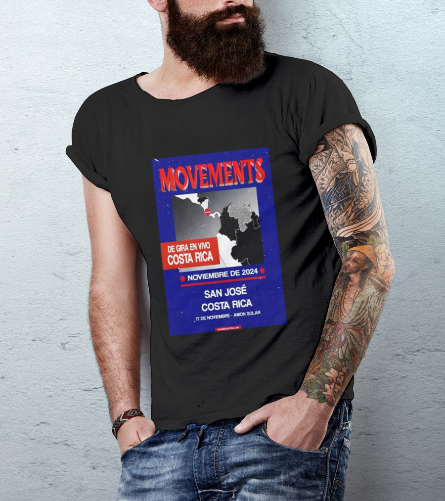 Movements En Vivo Costa Rica Noviembre 2024 San José Amon Solar Tour T-Shirt
