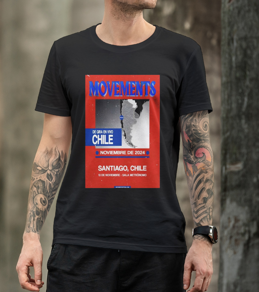 Movements En Vivo Chile Noviembre 2024 Santiago Sala Metrónomo T-Shirt