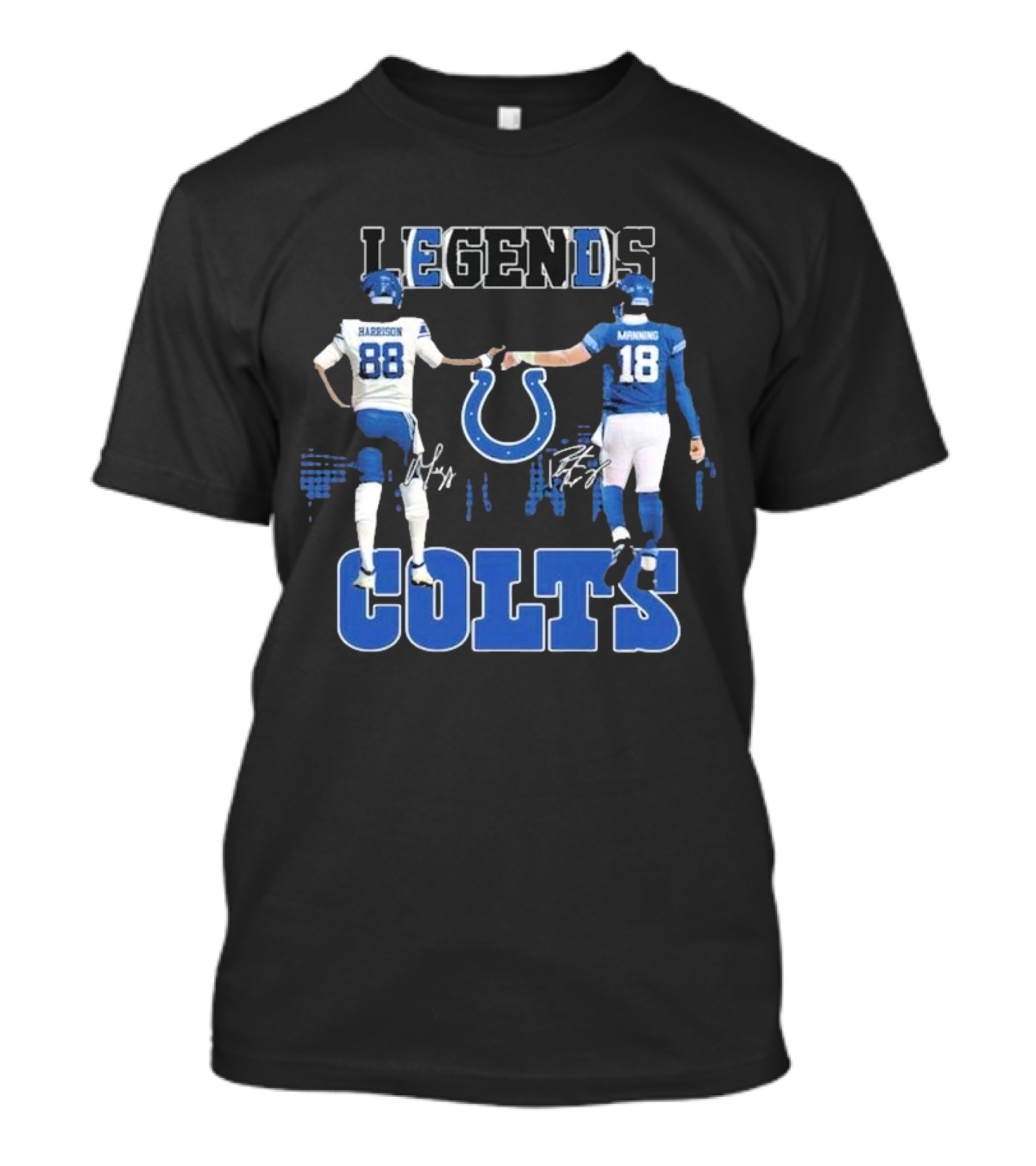 Legends Colts Harrison Manning 88 18 Signatures T-Shirt