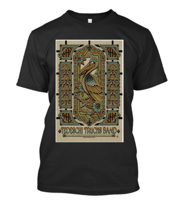 Nov 2 2024 Saenger Theatre New Orleans Tedeschi Trucks Band Stained Glass Bird T-Shirt