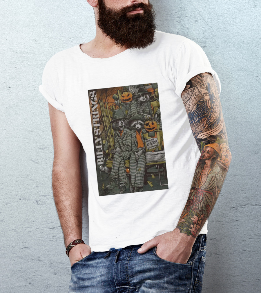 Billy Strings Halloween Racoon Gang CFG Bank Arena Baltimore MD Oct 31 2024 Tour T-Shirt