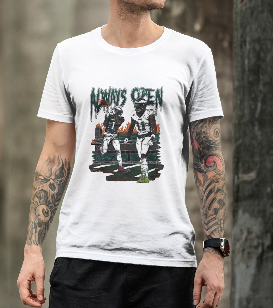 Always Open Jalen Hurts AJ Brown Football Duo T-Shirt