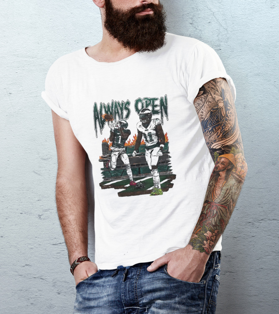 Always Open Jalen Hurts AJ Brown Football Duo T-Shirt