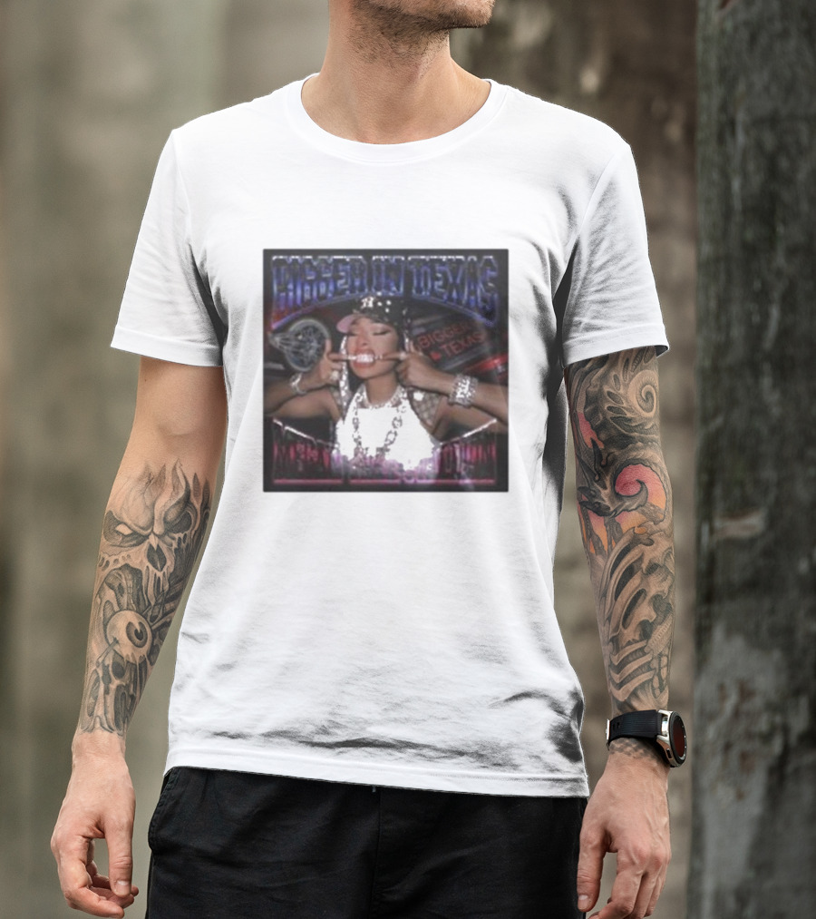 Megan Thee Stallion Bigger In Texas Bling Style Hip Hop T-Shirt
