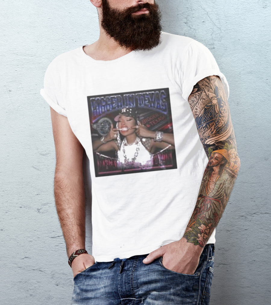 Megan Thee Stallion Bigger In Texas Bling Style Hip Hop T-Shirt