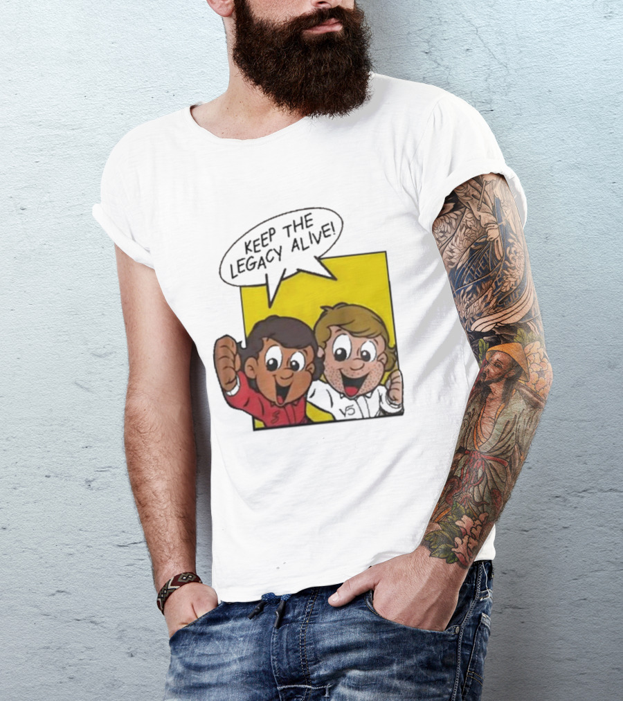 Sebastian Vettel Keep The Legacy Alive Cartoon Champions T-Shirt