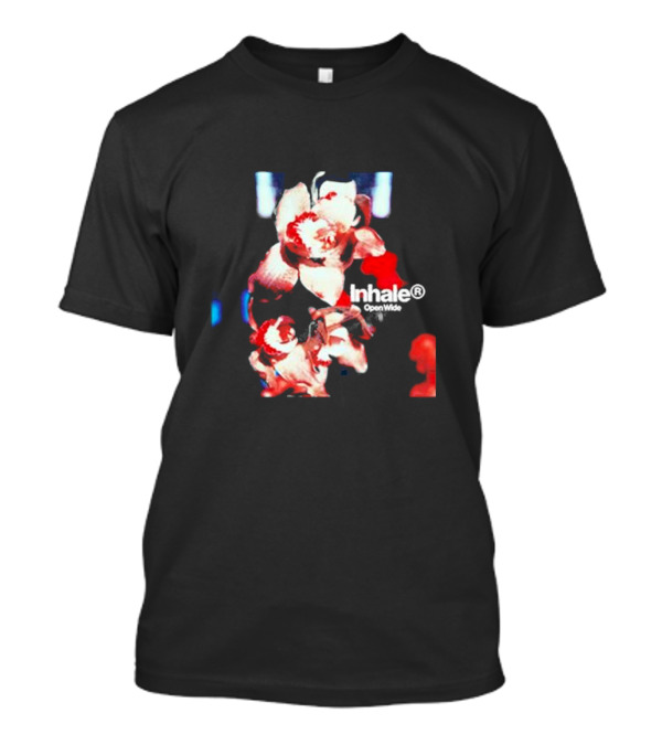 Inhale Open Wide Orchid Floral T-Shirt