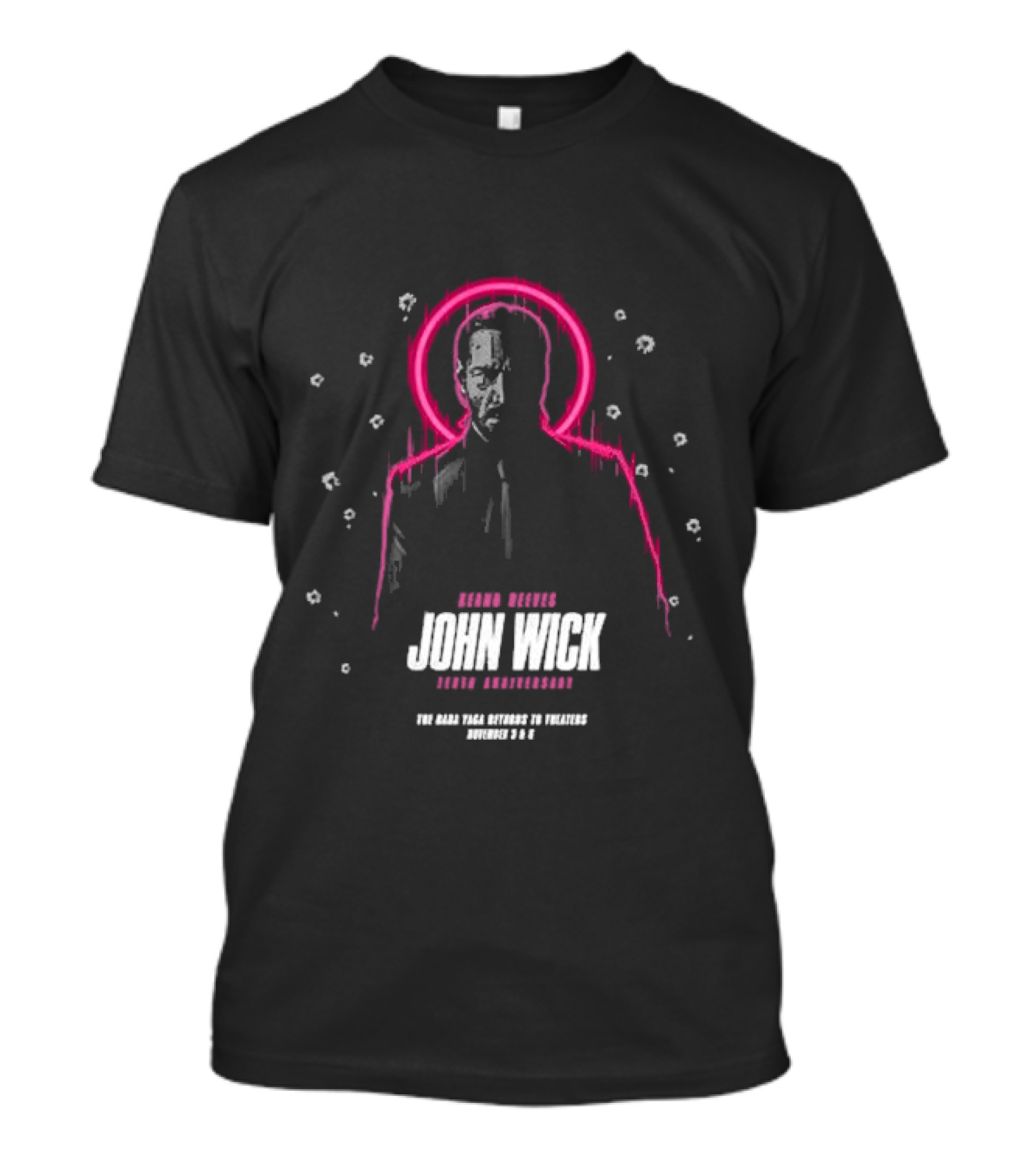 Keanu Reeves John Wick 10th Anniversary Baba Yaga Returns To Theaters March T-Shirt