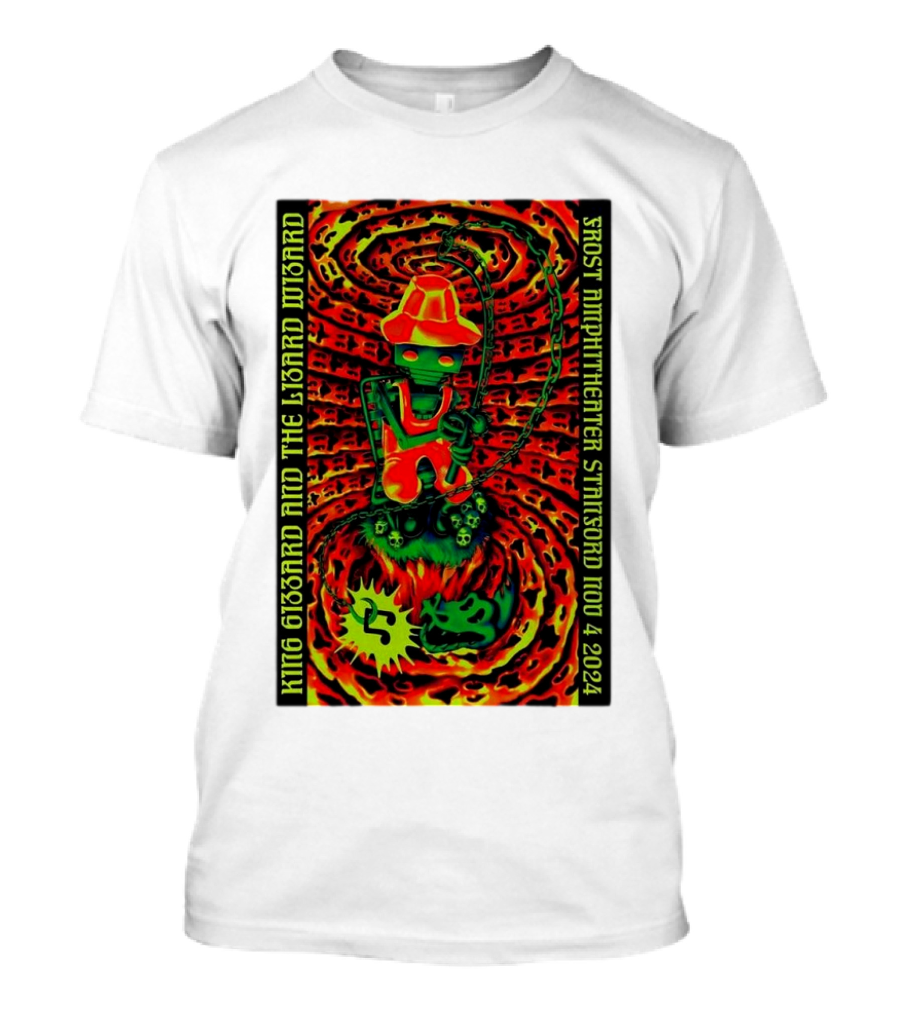 King Gizzard And The Lizard Wizard Frost Amphitheater Stanford Nov 4 2024 Robot Art Psychedelic T-Shirt