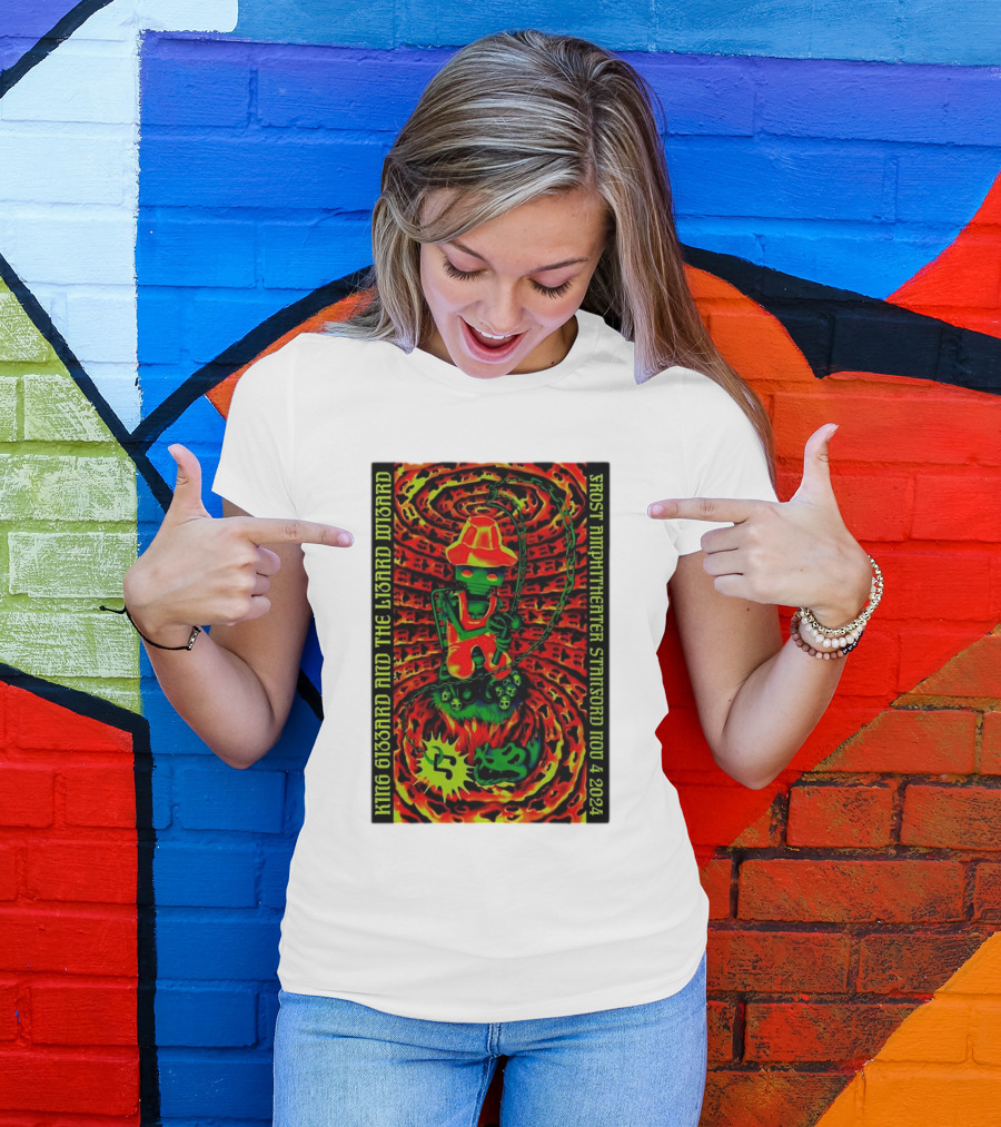 King Gizzard And The Lizard Wizard Frost Amphitheater Stanford Nov 4 2024 Robot Art Psychedelic T-Shirt
