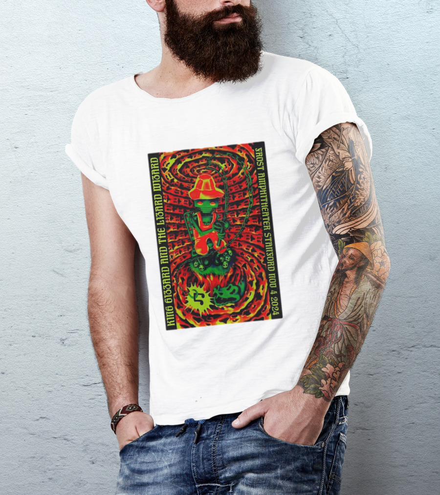King Gizzard And The Lizard Wizard Frost Amphitheater Stanford Nov 4 2024 Robot Art Psychedelic T-Shirt