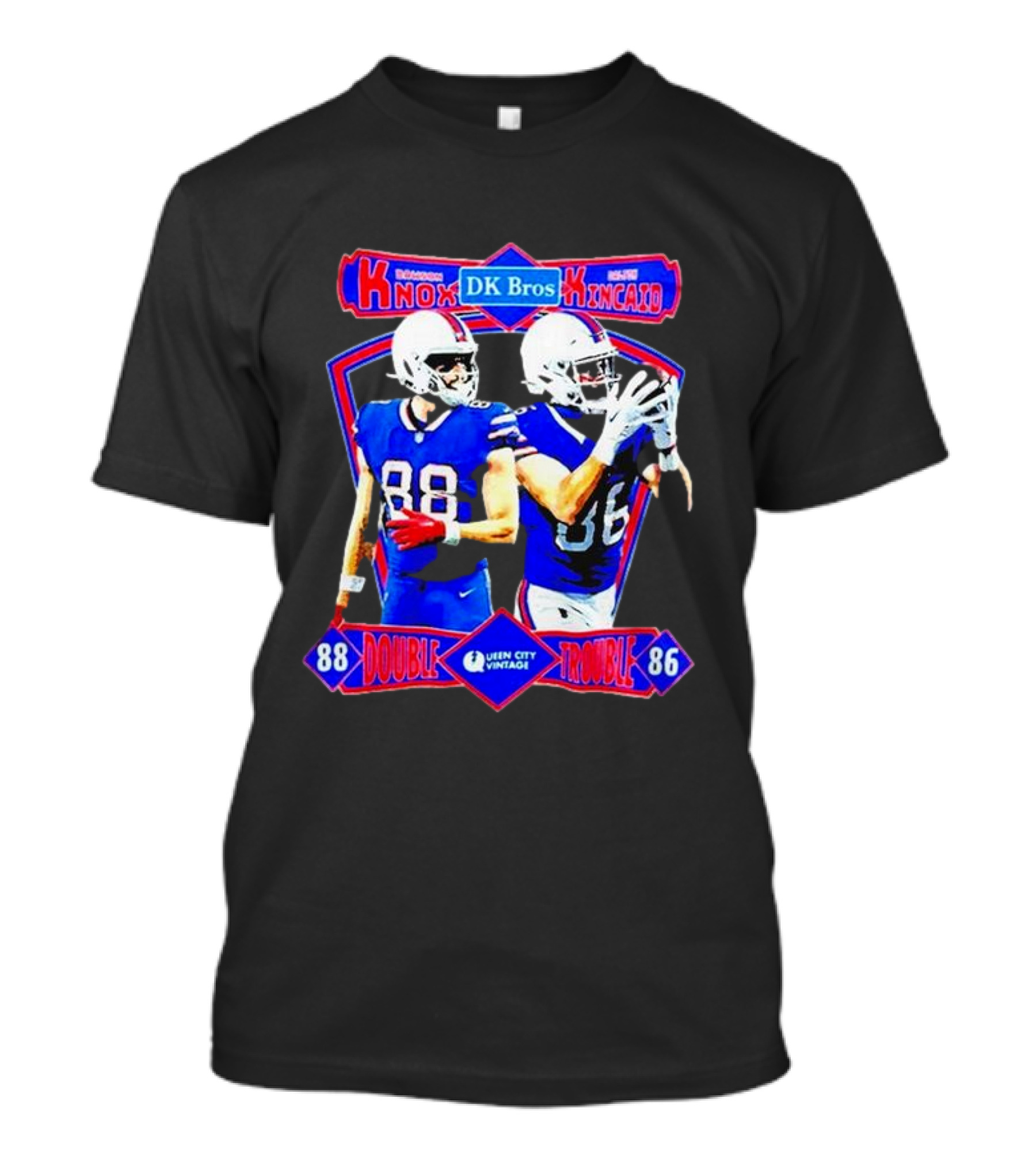 Knox DK Bros Kincaid Double Trouble 88 86 Bills Vintage T-Shirt