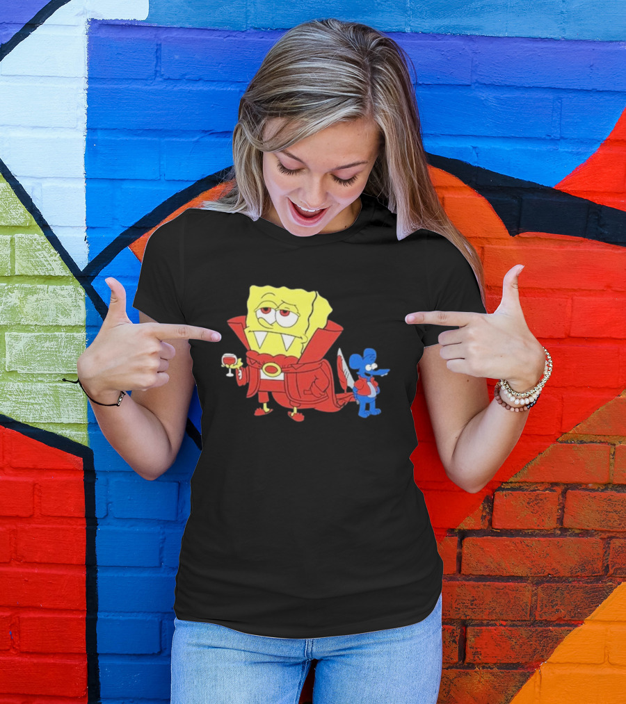 Double’S Bobsferatu SpongeBob Vampire Simpsons Möbius T-Shirt