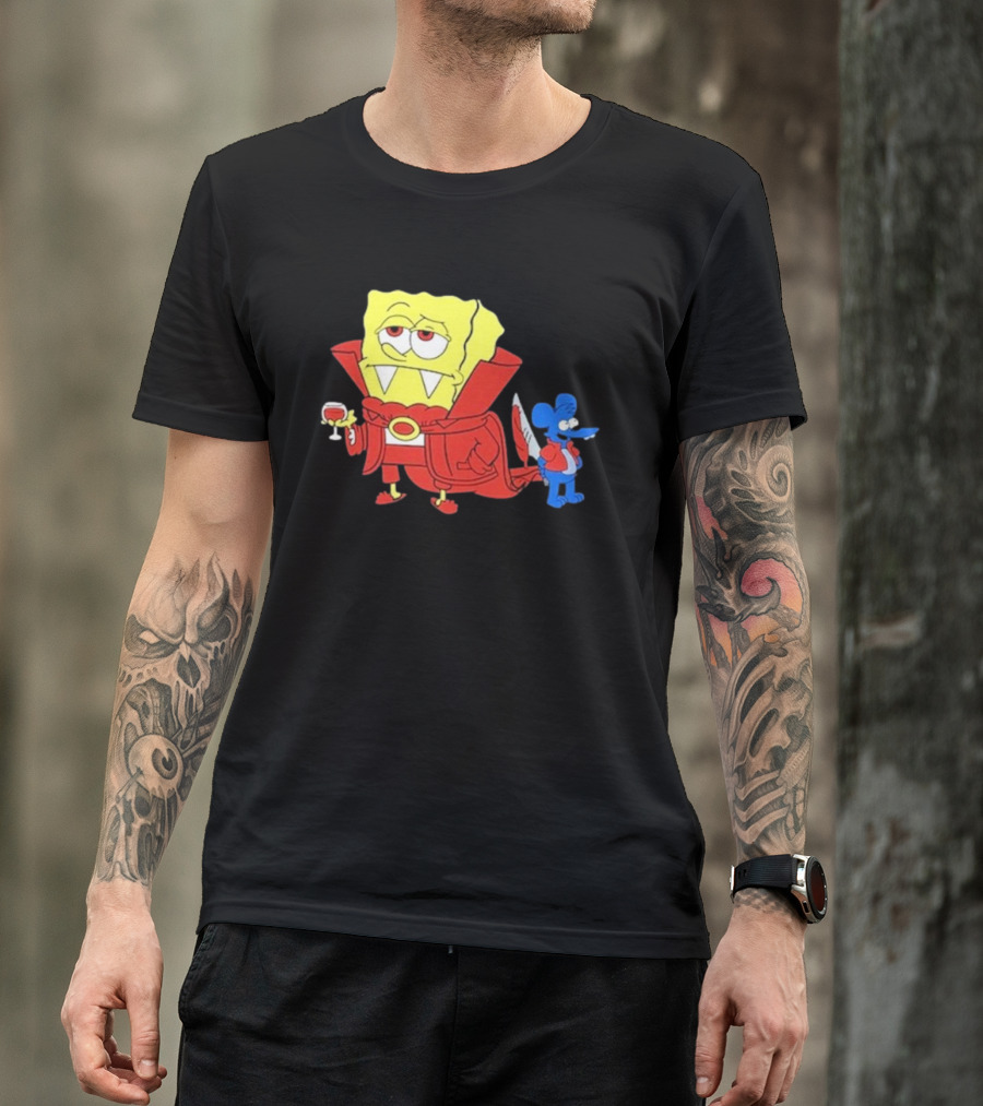 Double’S Bobsferatu SpongeBob Vampire Simpsons Möbius T-Shirt