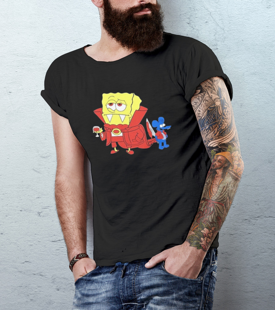 Double’S Bobsferatu SpongeBob Vampire Simpsons Möbius T-Shirt