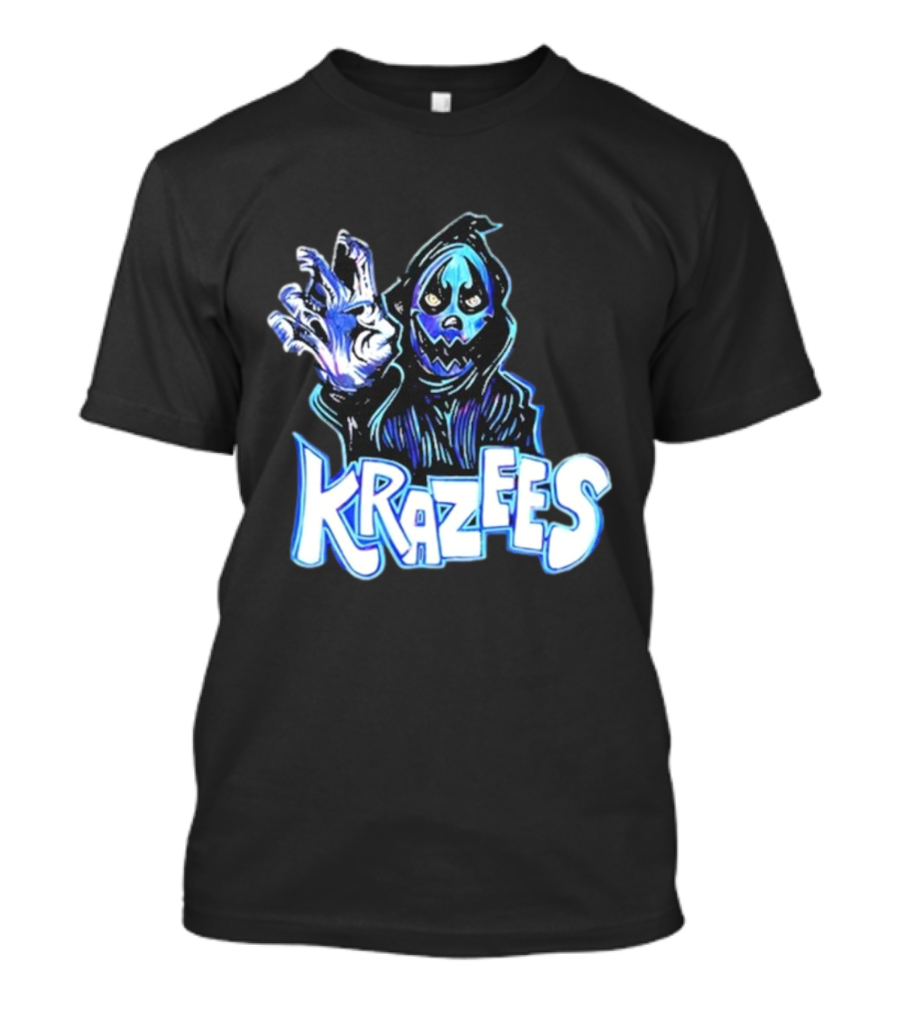 MNE Stare Krazees HOK Sent Here To Take You Creepy Masked Figure With Hand Raised T-Shirt