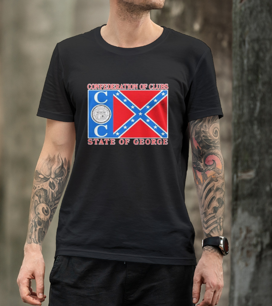 The Good Liars Confederation Of Clubs COC State Of Georgia Flag T-Shirt