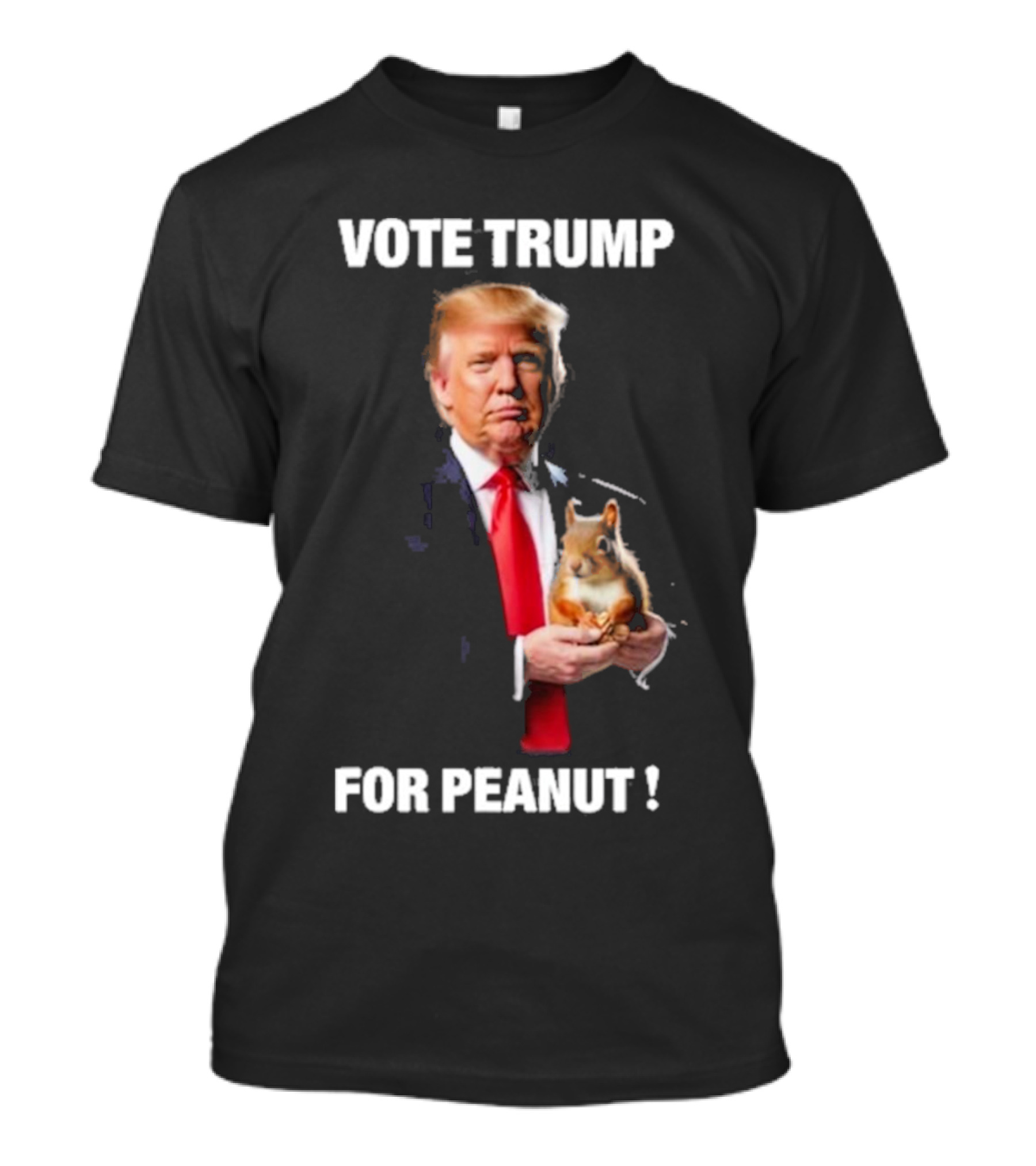 Vote Trump For Peanut 2024 Squirrel Holding Image T-Shirt