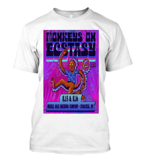 Moe. Monkeys On Ecstasy 2024 November 15th And 16th Middle Ages Brewing Company Syracuse NY T-Shirt