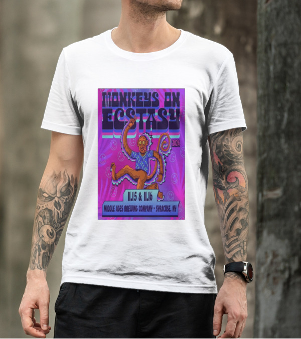 Moe. Monkeys On Ecstasy 2024 November 15th And 16th Middle Ages Brewing Company Syracuse NY T-Shirt