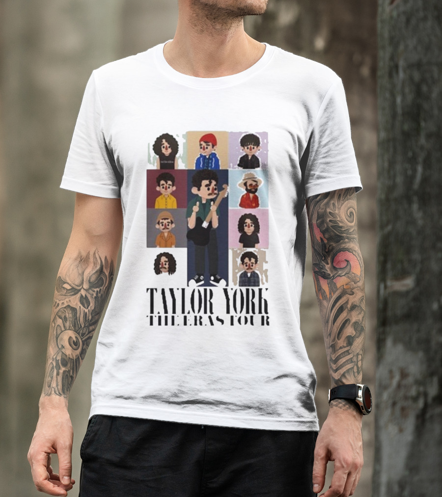 Taylor York The Eras Tour Cartoon Characters Collage T-Shirt