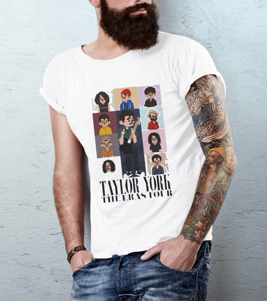 Taylor York The Eras Tour Cartoon Characters Collage T-Shirt