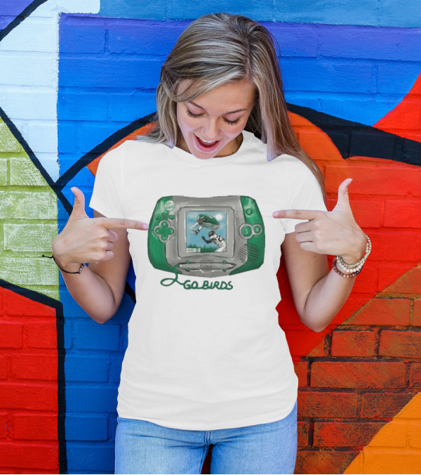 The Basement Yard Tby Radio City Ivory New Go Birds Retro Handheld Gaming Football T-Shirt