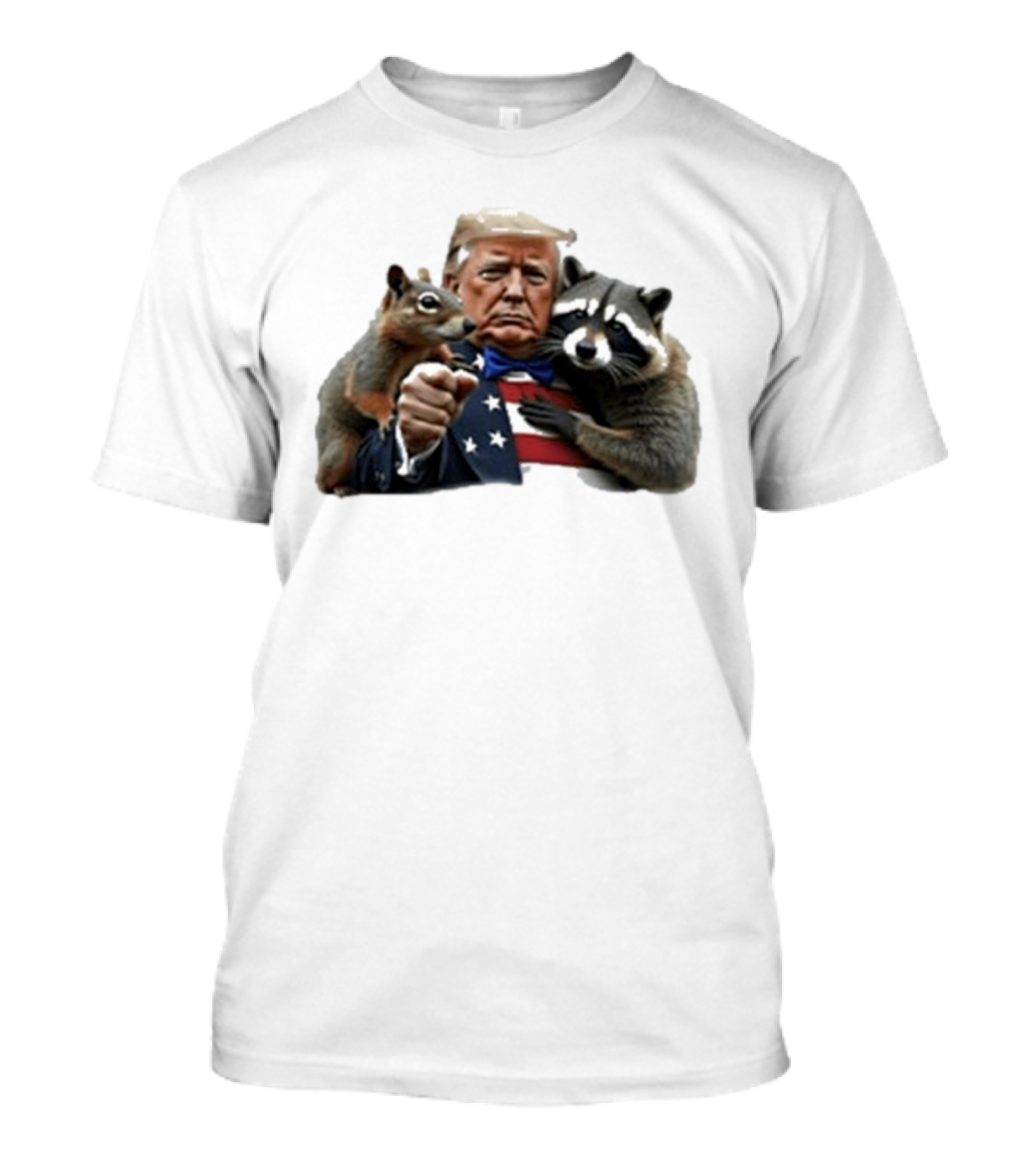 Trump Holding Peanut Squirrel Raccoon Patriot T-Shirt