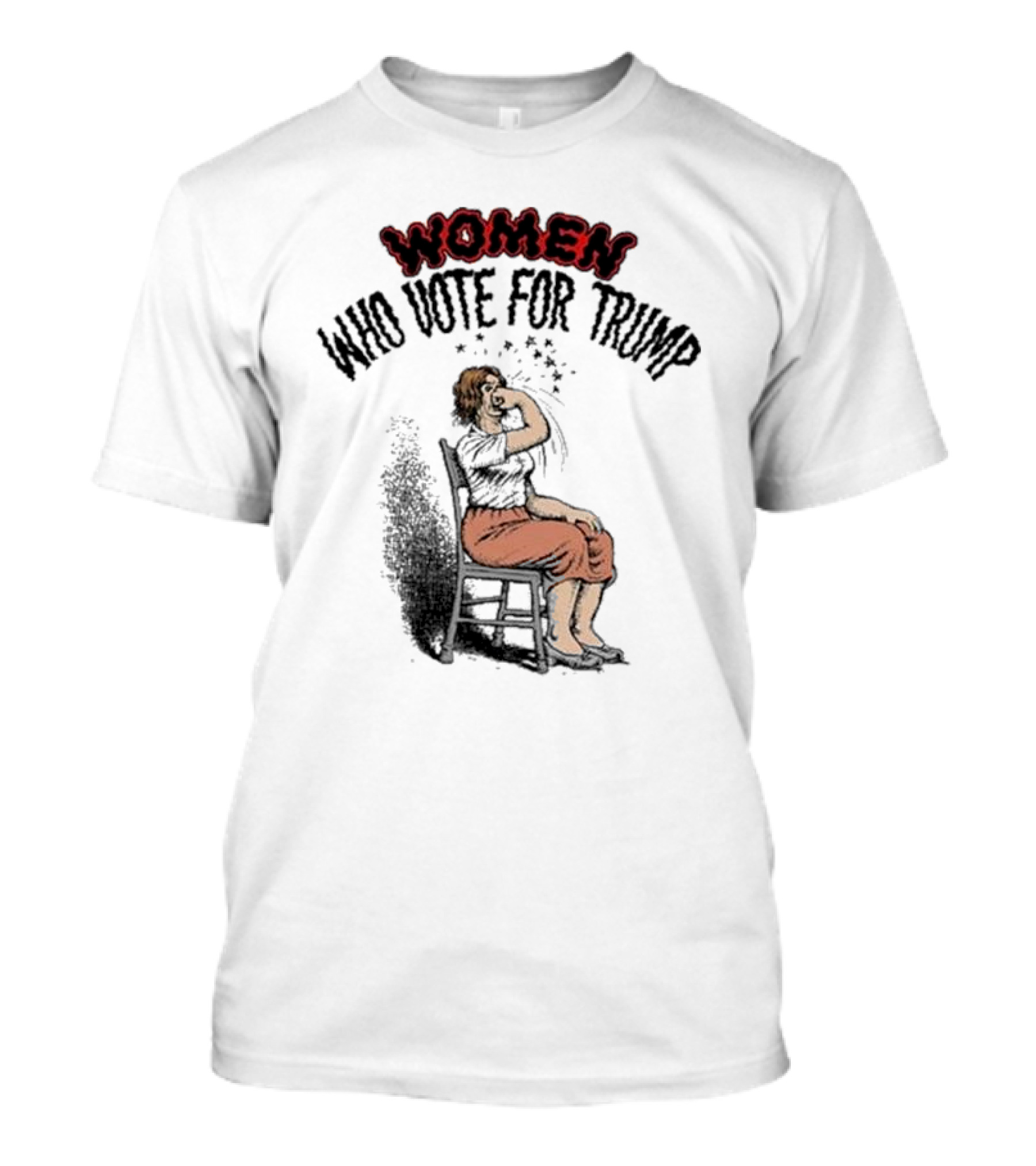 Women Who Vote For Trump Vintage Style Seated Woman T-Shirt
