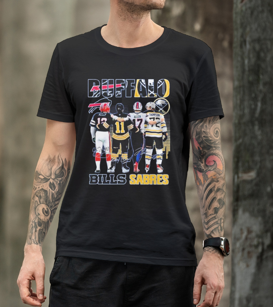 BUFFALO BILLS SABRES KELLY ALLEN THOMPSON T-Shirt