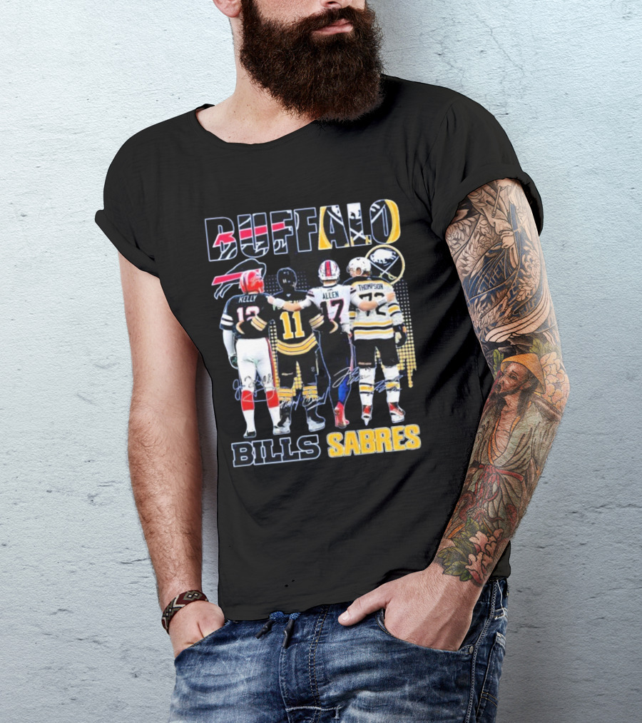 BUFFALO BILLS SABRES KELLY ALLEN THOMPSON T-Shirt