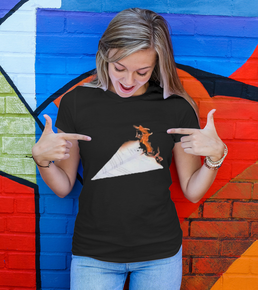 Lovejoyonline Lovejoy Nuisance Burning Paper Plane T-Shirt